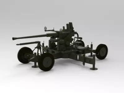 Bofors L60 Anti-Aircraft  3D model