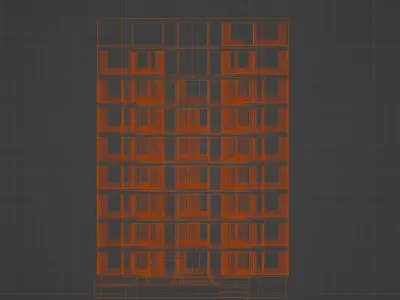 CONCRETE APARTMENT RESIDENTIAL Free 3D model