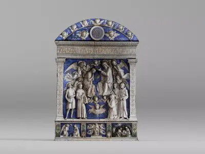 001633 Raw 3D Scan of Bas-Relief Coronation of the Virgin 3D model