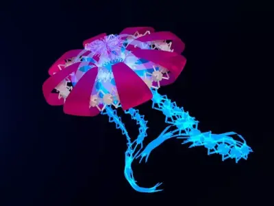 Low Poly Jelly Fish Free low-poly 3D model