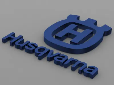 husqvarna logo 3D model