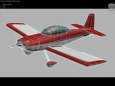 Vans RV8 Low poly static Low-poly 3D model