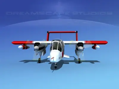 Rockwell OV-10 Bronco California Fire Department 3D model