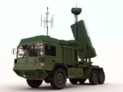 Military Surveillance Radar Truck 3D model