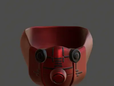 Gas mask helmet 3d model scifi Low-poly  Low-poly 3D model 561