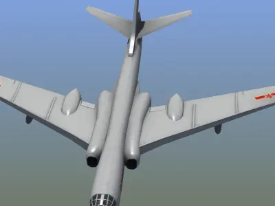 H-6K Bomber Low-poly 3D model