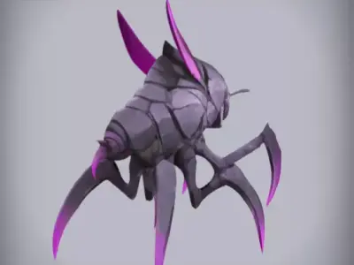 Spider Enemy 1 Horror Alien Stylized Creature Low-poly 3D model