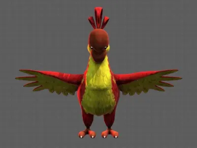 Parrot V01 Low-poly 3D model