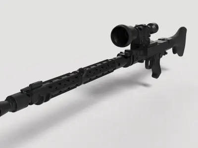 Stormtrooper Heavy Blaster Rifle DLT-19X from Star Wars 3D model