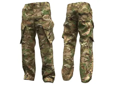 UK MTP PCS CU Combat Pants - Marvelous Designer 3D model