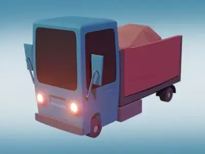 Van Model truck Free 3D model