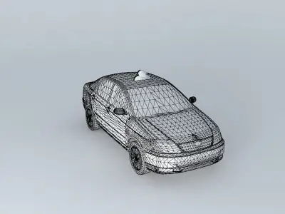 Bluebird taxi Free 3D model