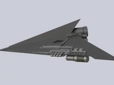Alien ship Low-poly 3D model