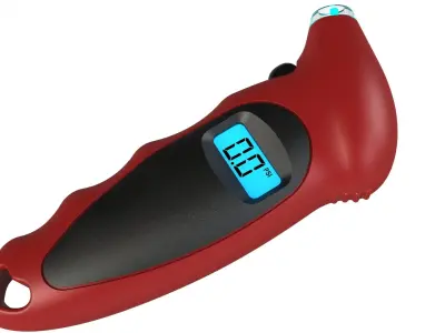 Digital tire pressure gauge 3D model