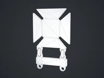 Marksmanship Sharpshooter Badge Low-poly 3D model