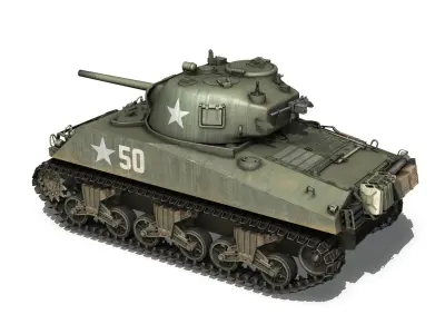 M4A3 75mm - Sherman - 50 3D model