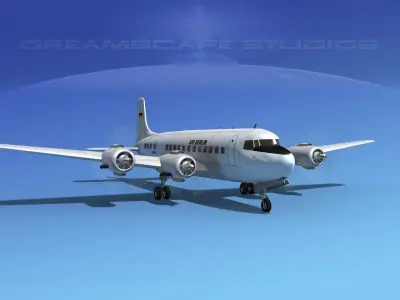 Douglas DC-6 Air Canada 3D model