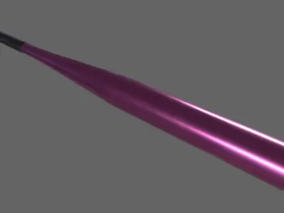 PBR Baseball Bat Pink Low-poly 3D model