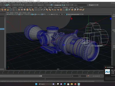 TELESCOPE Free low-poly 3D model