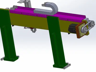 Auto stacking loading and unloading machine 3D model