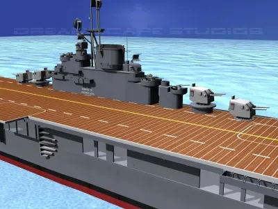 Ticonderoga Carrier CV-39 Lake Champlain 3D model