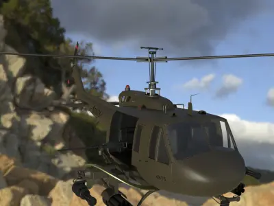 helicopter military 3D model