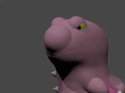 Cute dino model high detailed low poly Low-poly 3D model