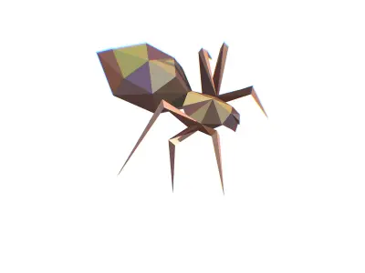 Animated Spider LowPoly Art Insect Low-poly 3D model