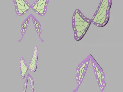 Shinobu Butterfly hairpin Demon Slayer 3D print model