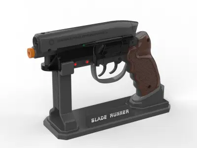 Deckards Blaster - BladeRunner - Commercial - Printable 3d model 3D print model