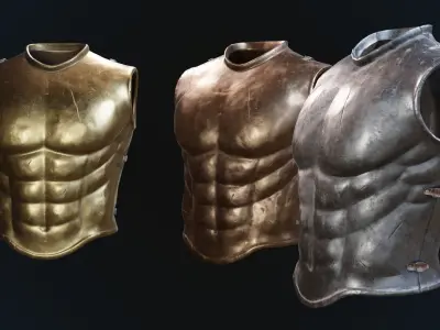 Greek armor Low-poly 3D model