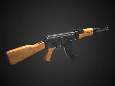 AK47 Assault Rifle Hi-Res 3D model