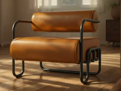 steel Arm Chair  3D model