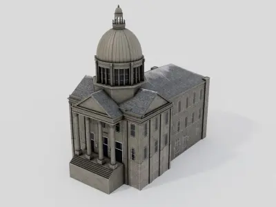 Saint Marks Church of Scotland Low-poly 3D model