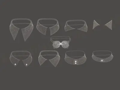 Part 4 - 3D Shirt Puzzle Configurator - COLLARS 3D model