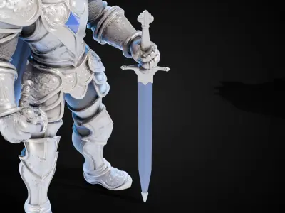 Stylized Sword - Ceremonial Royal Noble Edge - Game Ready Free 3D model