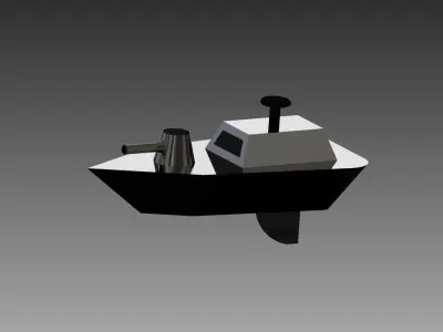 Unmanned patrol boat Free 3D model