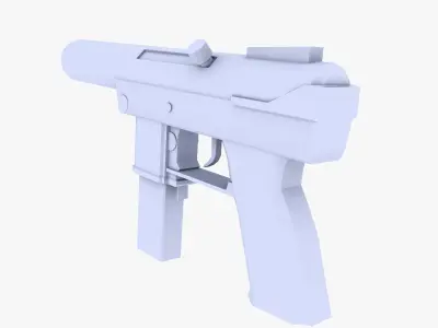 Tec 9 Submachine Gun Low-poly 3D model