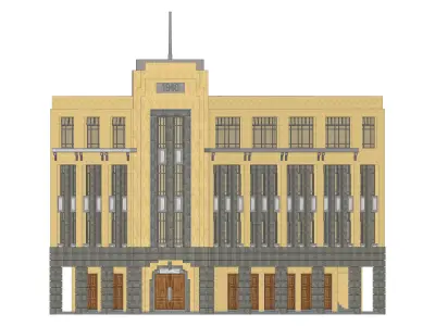 Malaysia Shophouse Corner 1940 3D model