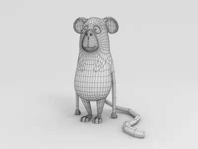 Monkey Cartoon Character Free 3D model
