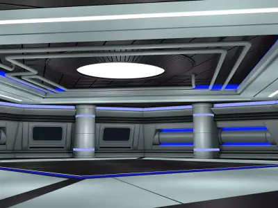 Futuristic Sci Fi Room 3D model