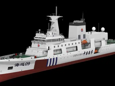 Haixun 06 is  cruise rescue ship in the Taiwan Strait China 3D model