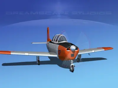 Beechcraft T-34 Mentor France 3D model