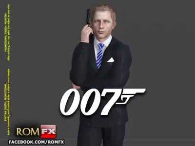 007 James Bond Daniel Craig - Printable Figure 3D print model