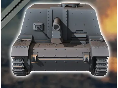 Sturm-Infanteriegeschutz 33B StuiG-33B - miniatures tabletop sce 3D print model