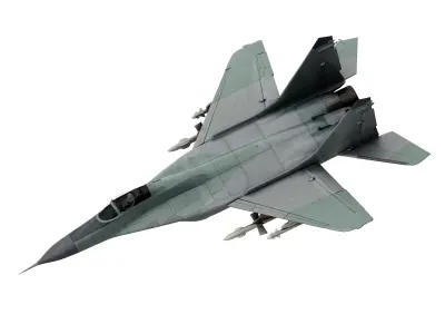 military aircraft Low-poly 3D model