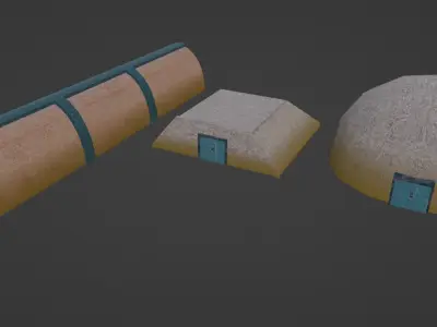 UFO Air Fighter and Helicopter - UFO Fighting Game assets Low-poly 3D model