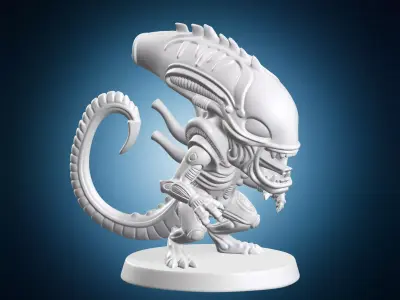 Alien Xenomorph Chibi 3D print model