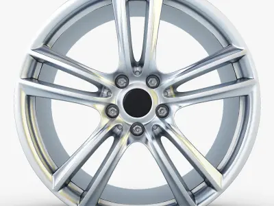 Style 303 wheel silver Mid Poly Low-poly 3D model