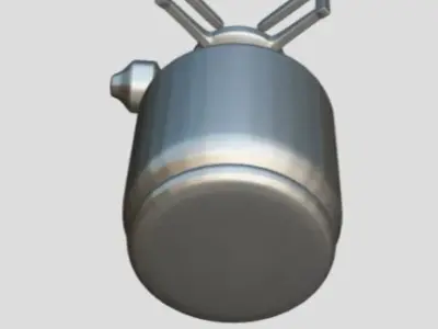 camping gas stove Free low-poly 3D model